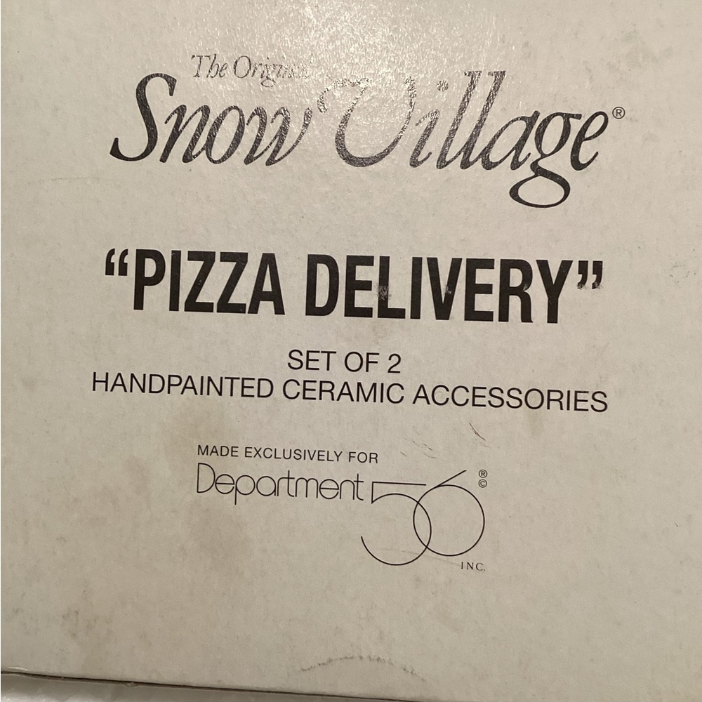Department 56 Pizza Delivery set retired - Picture 4 of 9